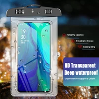 waterproof phone pouch drift diving swimming bag underwater dry bag case cover for phone water sports beach pool skiing 7 inch