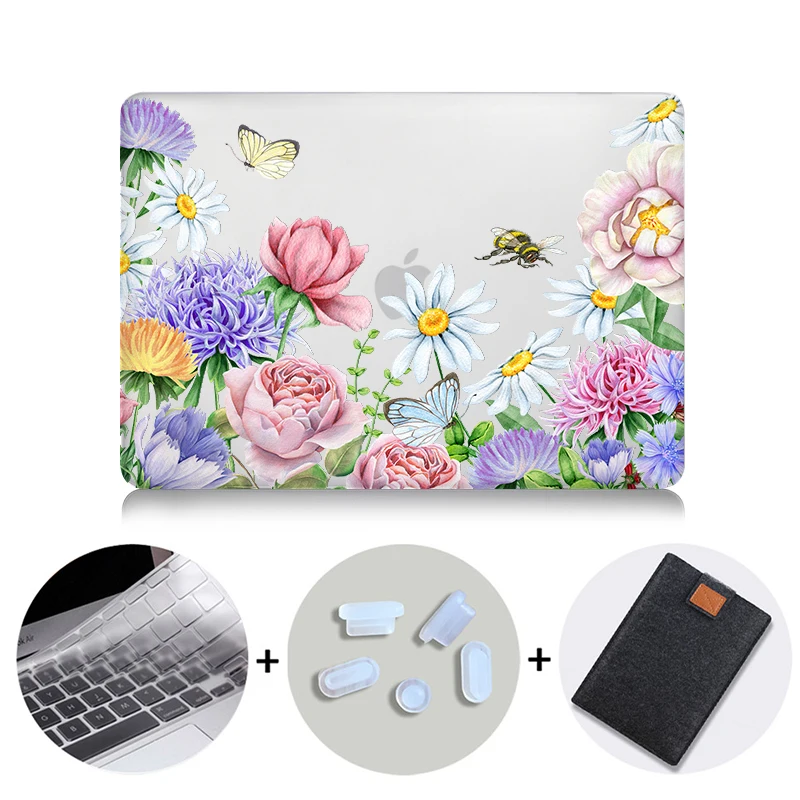 MB16 МТТ Акварель Цветы Crystal Case для Macbook Air 13 дюймов retina A1932 для apple macbook pro 13 15 Touch Bar A1989 A1990 - Цвет: MB16