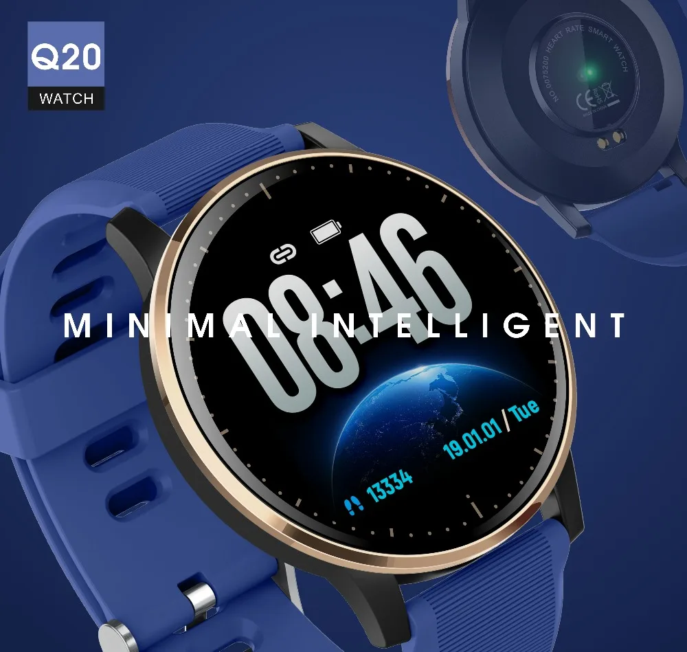Longet Q20 спортивный Bluetooth умный Браслет ультратонкие модные часы с кровяным давлением пульсометр фитнес-трекер для мужчин