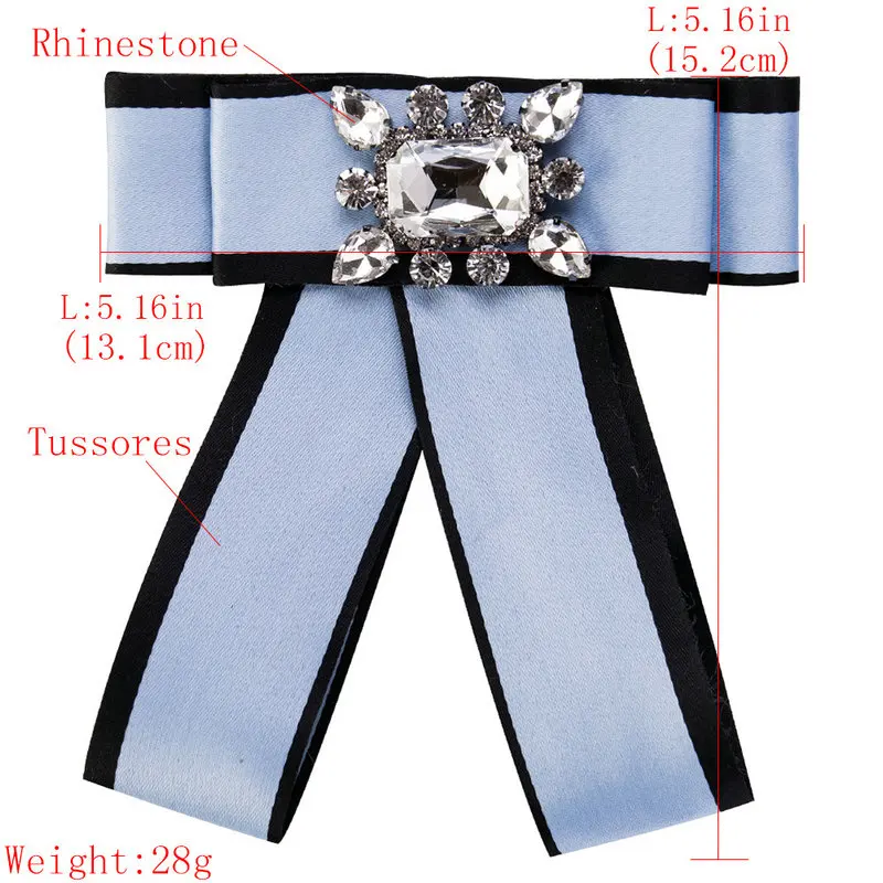 Винтаж Ретро рукоделие броши бант из ленты булавки для воротника Женская