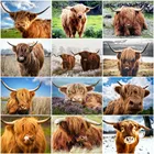 Набор для раскрашивания по номерам на холсте, с изображением коровы