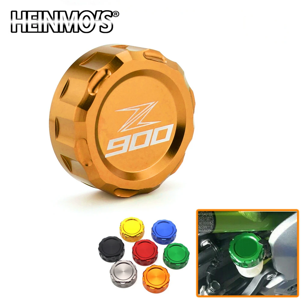 

With Logo Z900 Motorbike CNC Aluminum Rear Brake Fluid Reservoir Cover Cap for Kawasaki z 900 z-900 2017 Motorcycle Accessories