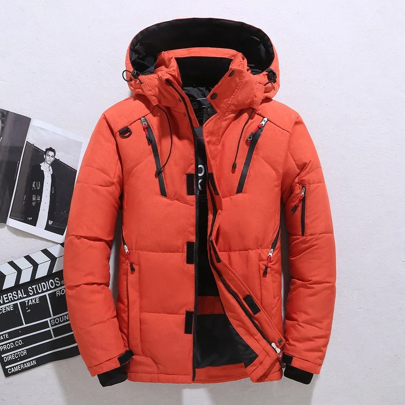 High Quality Down Jacket Male Winter Parkas Men White Duck Down Jacket Hooded Outdoor Thick Warm Padded Snow Coat Oversize M-4XL