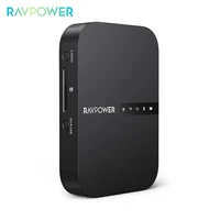 ravpower filehub wireless sd card reader travel router dual band ac750 connect portable ssd hard drive to phone data tranfer