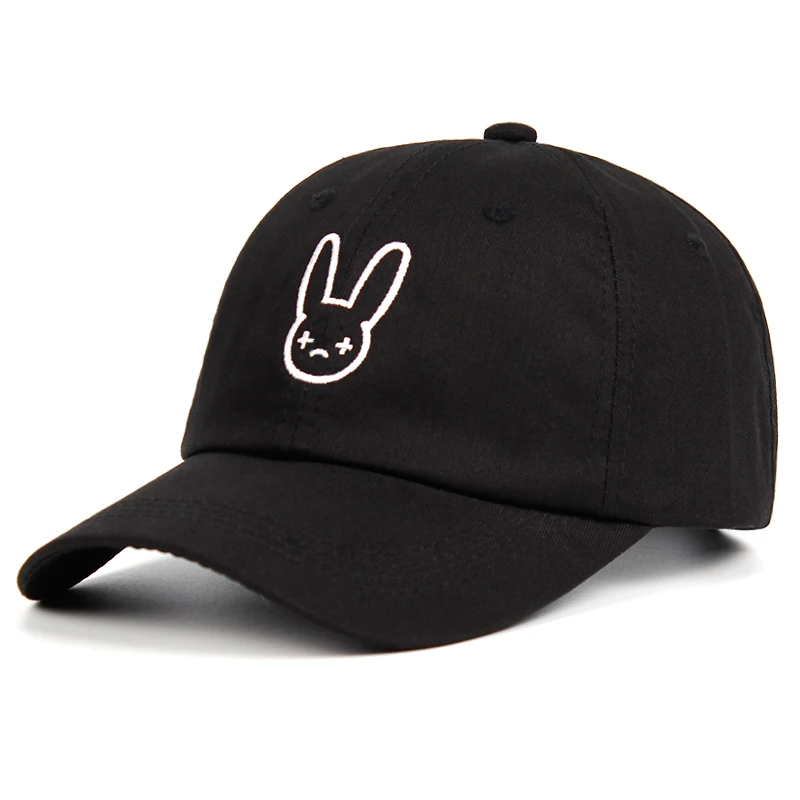 

New Rapper Reggaeton Artist Dad Hat Bad Bunny 100% Cotton Hats Snapback Unisex Baseball Caps Concert Hip Hop Embroidery Cap