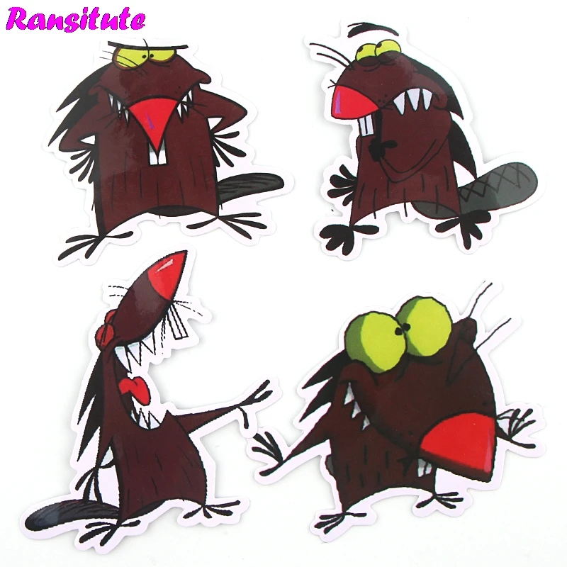 20 шт./компл. Angry Beaver ПВХ водонепроницаемая забавная наклейка игрушка багажная