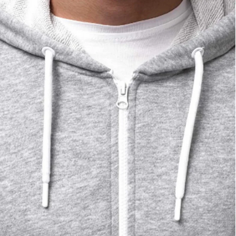 CYSINCOS Pocket Solid Hooded Cardigan Men Zipper Autumn Black Hoodies Coat Men Long Sleeve Sweatshirts Male Jackets Streetwear