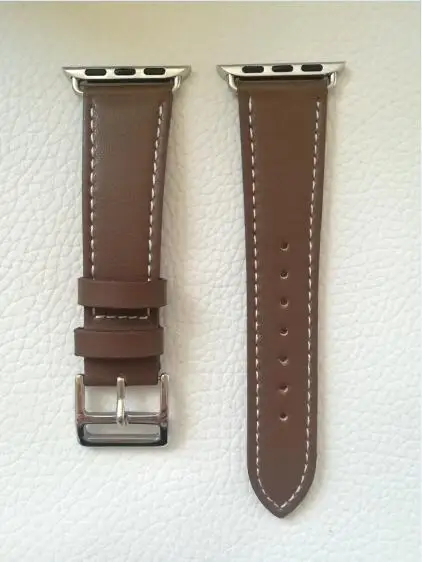 Ремешок из натуральной кожи для iWatch 5 4 3 2 1 сменный ремешок с классической пряжкой для часов Apple Watch 42 мм 38 мм 40 мм 44 мм - Цвет ремешка: taupe