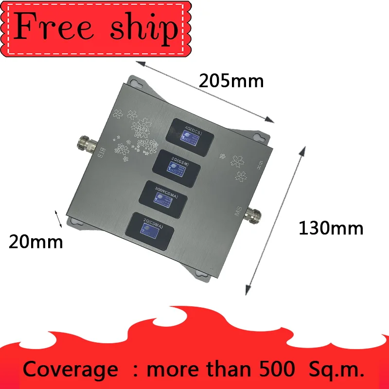 CDMA 800 GSM 900 LTE DCS 1800 WCDMA 2100mhz Cell Phone Signal Booster 2G 3G 4G 70dB Mobile Cellular Repeater gsm band 20 | Мобильные