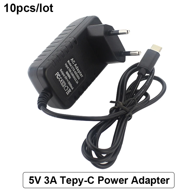 

Адаптер питания USB Type-C, 5 в постоянного тока, 3 А, выход/100-240 В переменного тока, Входное зарядное устройство, штепсельная вилка ЕС, США, Великоб...