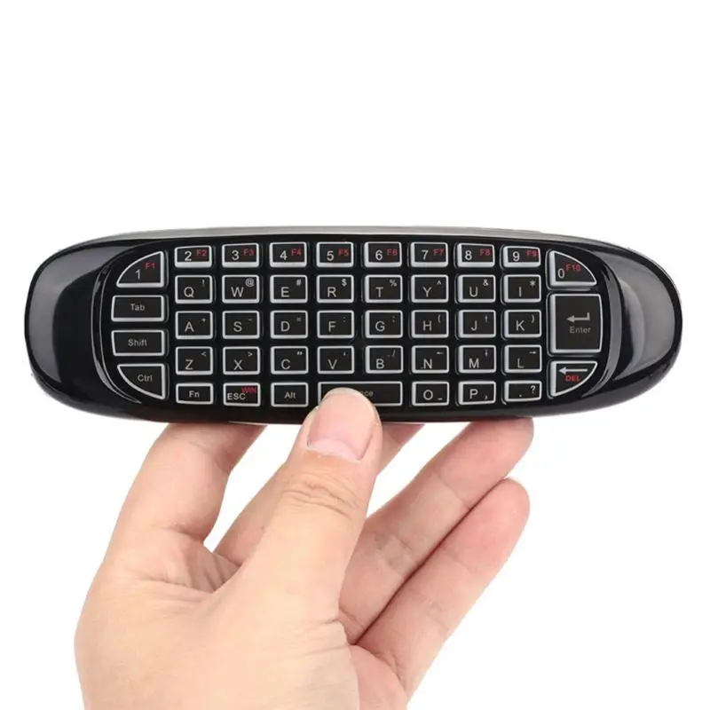 C120 RGB 7 Backlight Fly Air Mouse Wireless Backlit Keyboard G64 Rechargeable 2.4G Smart Remote Control for android Tv Box T84D |