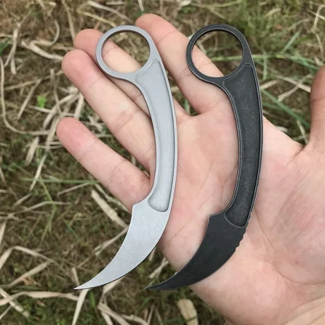 

KKWOLF Karambit Knife CS GO Counter Strike Knives Full Tang Survival Hunting Knife Camping defensive defend Key EDC Multi tool k