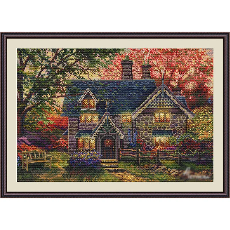 

ZZ1369 DIY Homefun Cross Stitch Kit Packages Counted Cross-Stitching Kits New Pattern NOT PRINTED Cross stich Painting Set