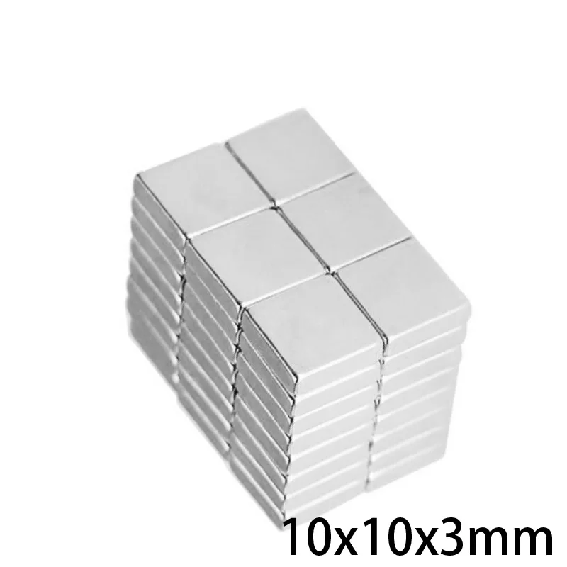 10 ~ 200 шт 10x10x3 мм квадрат мощные магниты 10x10 неодимовые магнитные N35 блок сильный
