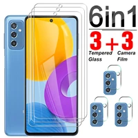Tempered Glass For Samsung Galaxy M52 Screen Protector Full Cover Camera Lens Film Svmsung M52 M526 Safety Glass
