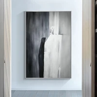 black and white hand painted oil painting abstract modern decorative painting the living room sofa background entrance hallway m