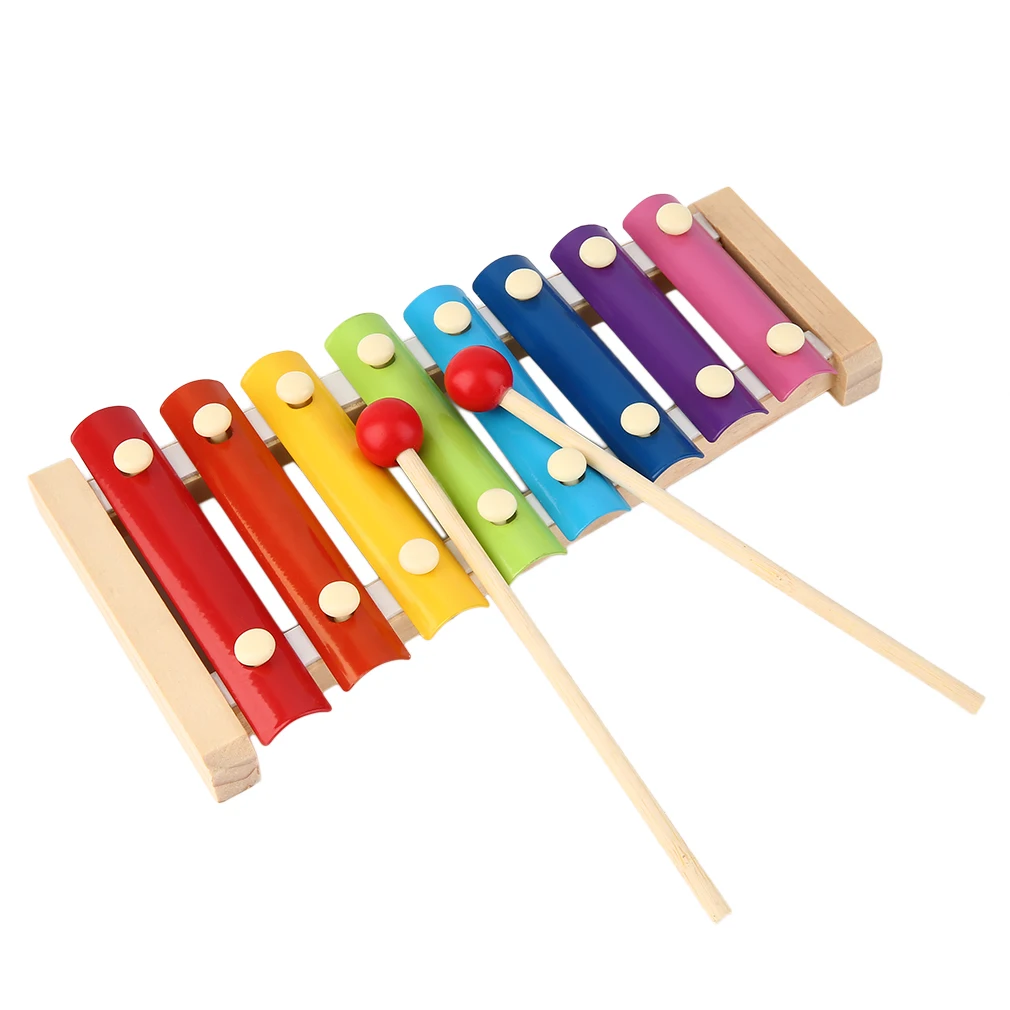 

Learning&Education Wooden Hand Knock Piano For Children Rhythm Learning Toys Wisdom 8-Note Music Instrument Wholesale