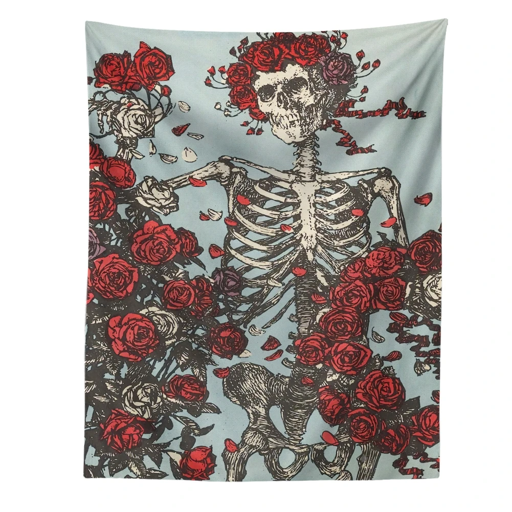 Настенный гобелен в виде черепа розы украшение для спальни гостиной | Дом и сад