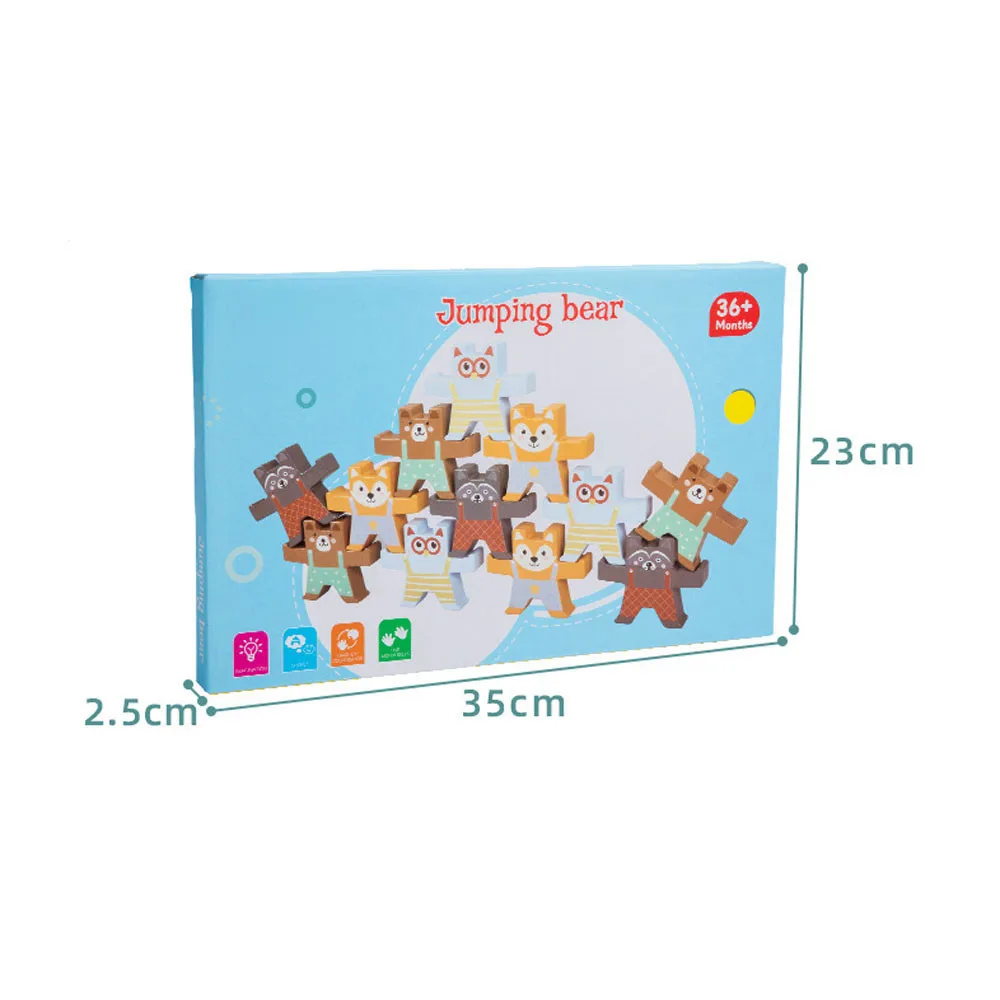 

Child Kids Building Blocks Toys Wooden Bear Balanced Building Blocks Toys Wooden Toys For Kids Earlyeducational Toy