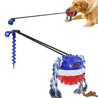 outdoor molar teeth dog rope toys dog tug toy squeaky dog toys bite resistant rubber toy dog chew toys tug of war balls toy