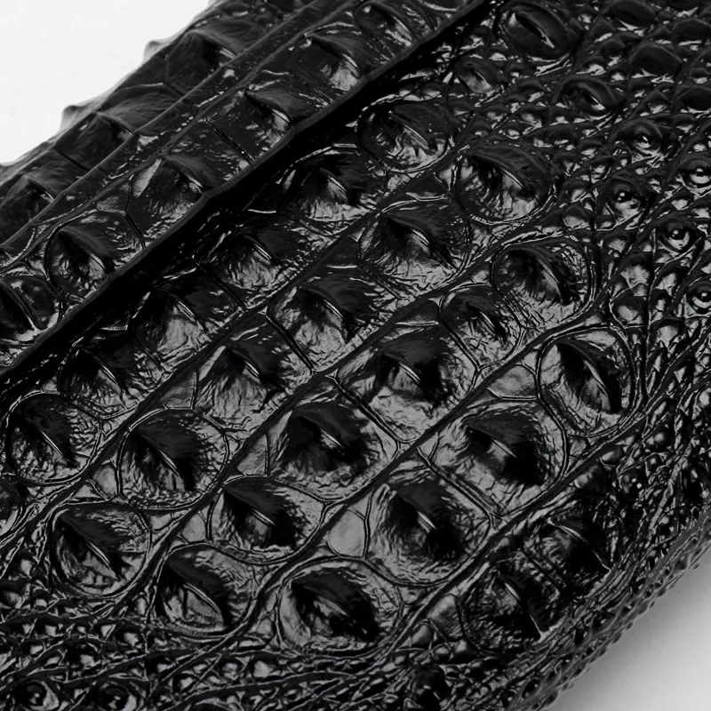 Модная деловая сумка Мужская Длинная кожаная клатч на молнии конверт с тиснением