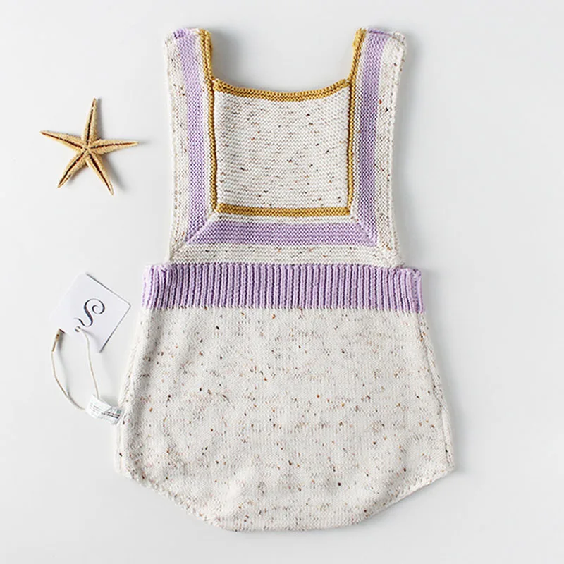 

Newborn Baby Knitted Rompers Girl ​Sleeveless ​Jumpsuit ​Clothes One-piece Infantil Baby Girl Boy Sleeveless Romper Jumpsuit