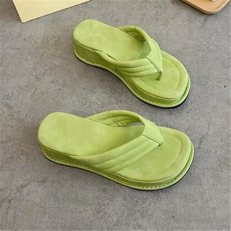 

maogu Women Slippers 2021 New Clip Toe Sandals Wedge Platform Slippers Fashion Casual Female Flip Flops Women Shoes Summer