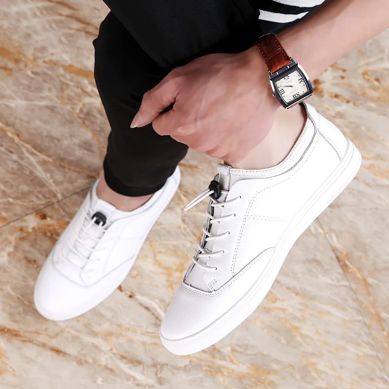 

Genuine Leather Men Shoes Fashion Men cow Leather Shoes Leather Men Flats Men outdoor breathable Moccasins Male casual Shoes