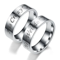 ring women his crazy her weirdo crown couple ring pair woman rings for men cute gift emo gifts for teens rings silver 925 ladies
