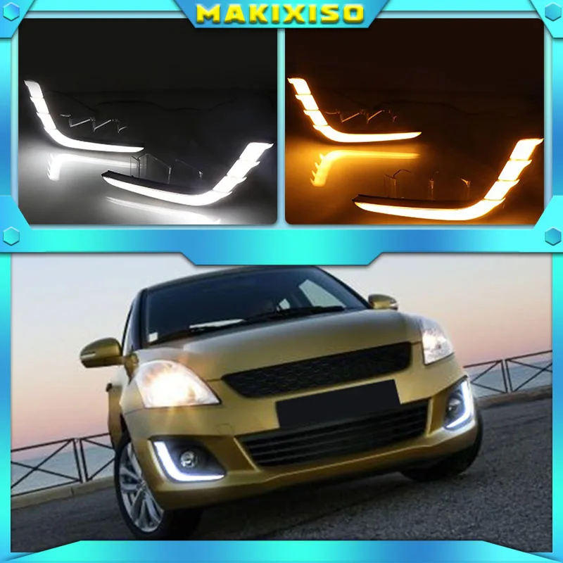 

For Suzuki Swift 2014 2015 2016 LED DRL headlight daytime running lights fog lights cover headlight fog lamps day light daylight