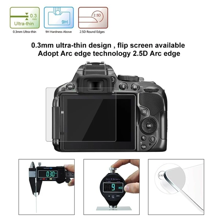 Tempered Optical Glass HD LCD Ultra-thin Camera Screen Protector Protection Film For Nikon D5300 D5500 D7100 D7200 D750 D3200 | Мобильные