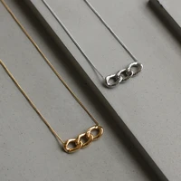 rhysong fashion necklace for women stainless steel collar pendant jewelry birthday gift simple gold silver color kpop choker