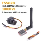Цифровая мини-камера FPV 1000 TVL, 1000 TVL ЛИНИЯ 2,8 мм объективTS5828 Micro 5,8G 600mW 48CH передатчик для RC FPV Drone