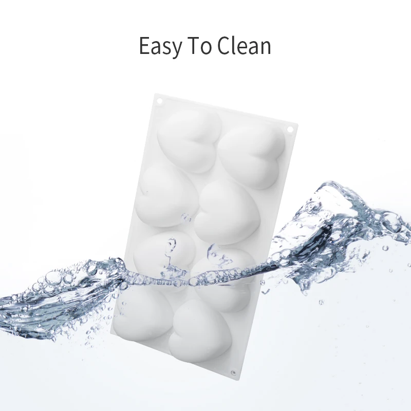 3D сердце Форма силиконовые формы для выпечки Шоколадное Желе торт украшения