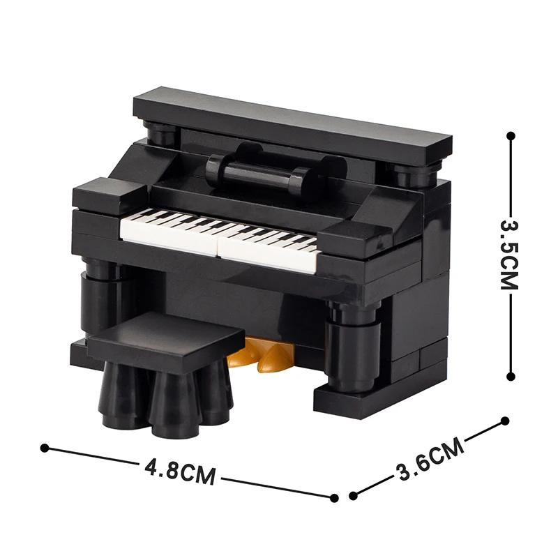 Строительные блоки MOC для мини-пианино серия город сделай сам сцена кирпичи
