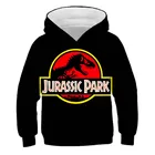 Худи с мультипликационным динозавром, толстовка с 3D принтом, худи в стиле Харадзюку, Парк Юрского периода, осенняя уличная одежда, повседневные худи для мальчиков и девочек, 2021