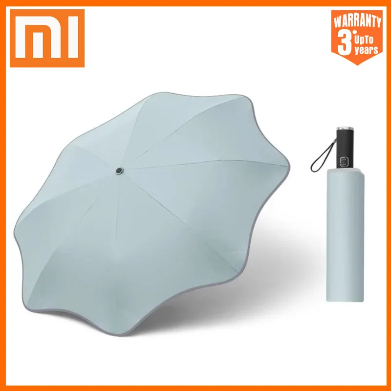 

Автоматический складной зонт Xiaomi, 3 складных солнцезащитных зонтика, 8K, креативные модные дорожные портативные женские зонтики