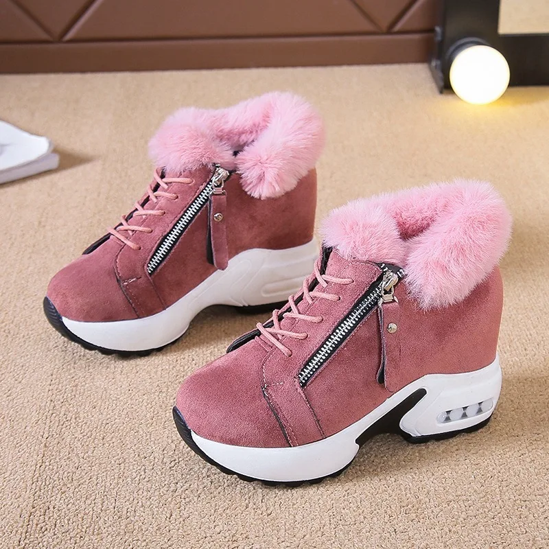 Kezrea/женские ботильоны на меху со скрытым каблуком женские кроссовки платформе с