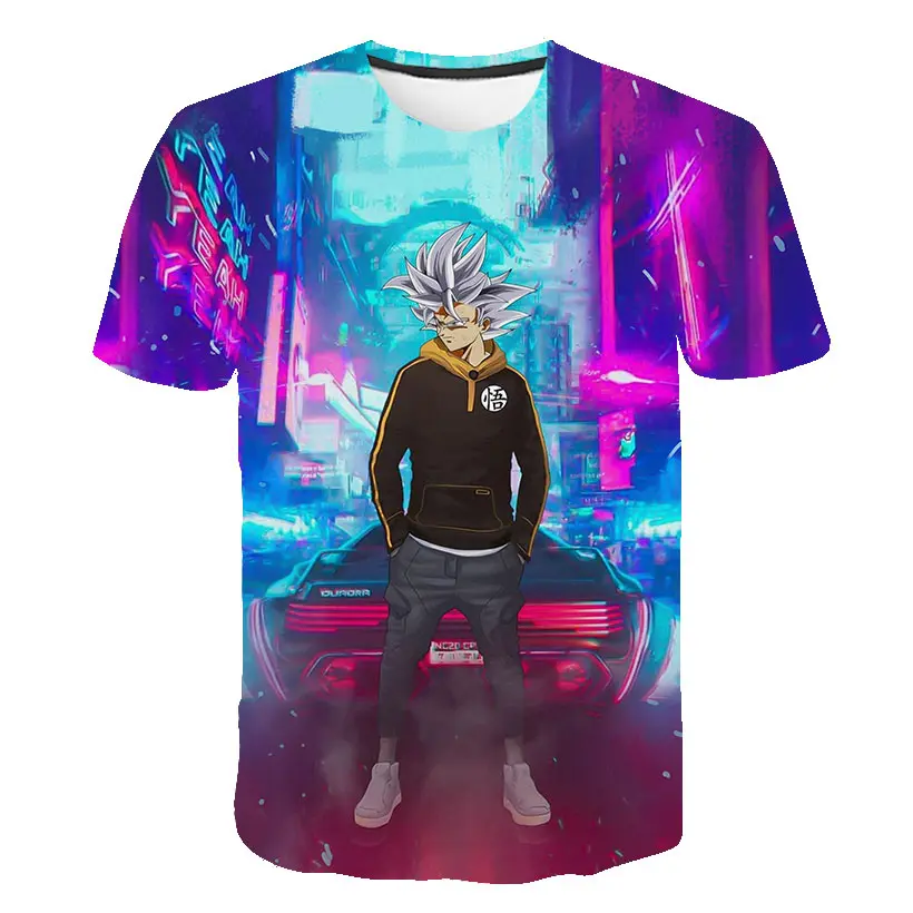 Футболка BIAOLUN Dragon Ball Z Goku для детей летняя футболка с короткими рукавами мальчиков
