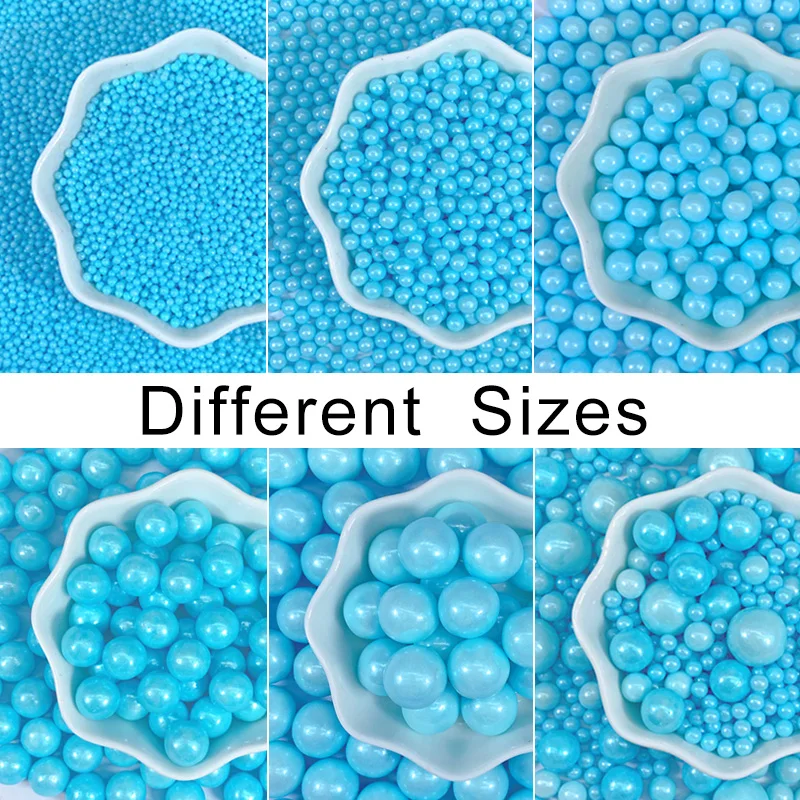 50 г съедобных синих бусин жемчуг сахарный шар помадка выпечка торта сделай сам