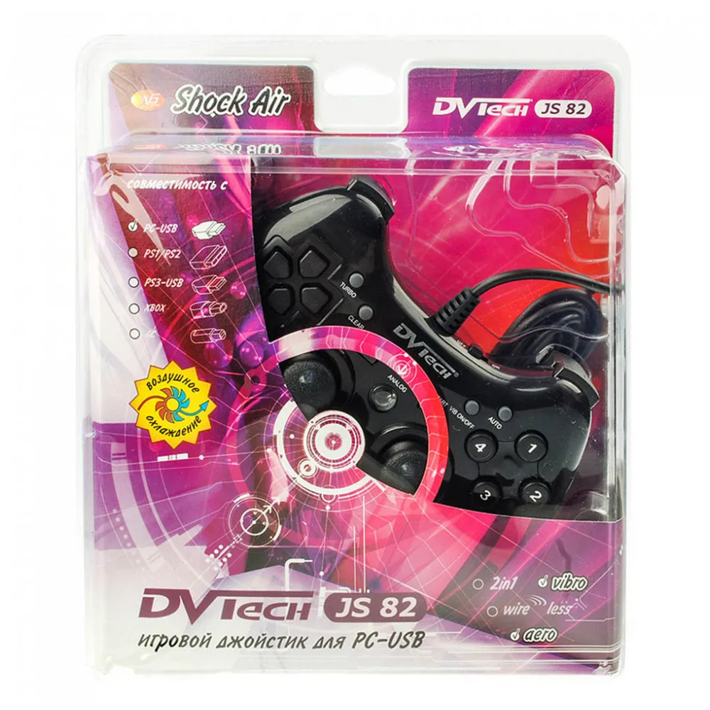 Джойстик PC DVTech JS82 Shock Air геймпад для компьютера проводной USB-контроллер ПК