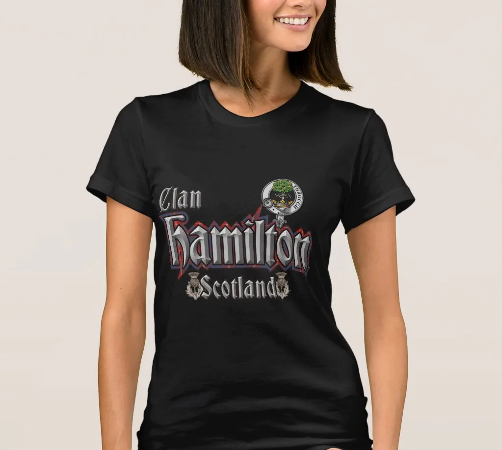 Футболка в шотландскую клетку с кланом Гамильтоном|Футболки| |