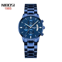nibosi blue women watch business quartz watch ladies top brand luxury chronograph female wrist watch girl clock relogio feminin