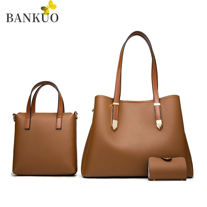 

BANKUO Composite Bag Retro Crossbody Bag 2021 Fashion Women Bag Large Space PU Leather High-qualityShoulder Bag Z4