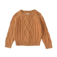 12m to 7 years baby kids boys girls fashion cable knit solid casual pullover sweaters children fall winter knitted sweaters