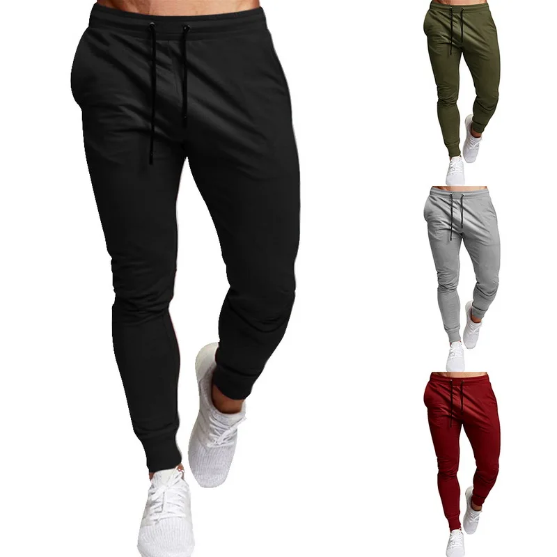 

New Jogging Pants Men Sport Sweatpants Running Pants GYM Pants Men Joggers Cotton Trackpants Slim Fit Pants Bodybuilding Trouser