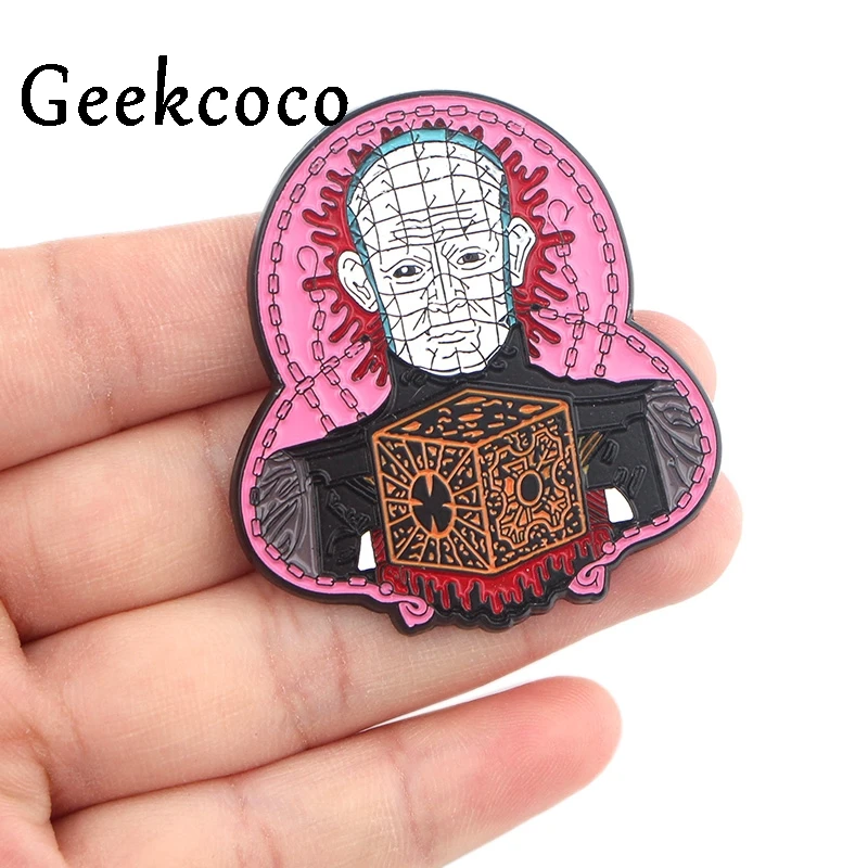 Hellraiser броши для мужчин и женщин цинковый сплав Эмаль Булавка медаль мультфильм для рубашки рюкзак Одежда Декоративные значки J0660
