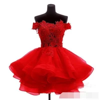 vestidos de gala robe de soiree 2019 off shoulder short prom dresses sexy beaded lace applique homecoming evening prom dress