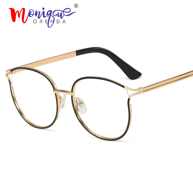 Модные классические очки в металлической оправе кошачий глаз TR90 женские и