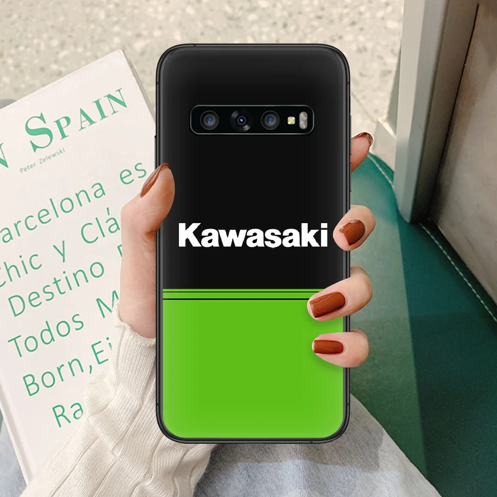 

Kawasaki Ninja moto Phone case For Samsung Galaxy Note S 8 9 10 20 Plus E Lite Uitra black hoesjes fashion Etui 3D cell cover